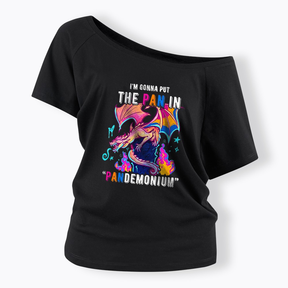 Dragon Pansexual Pride Off Shoulder T-shirt