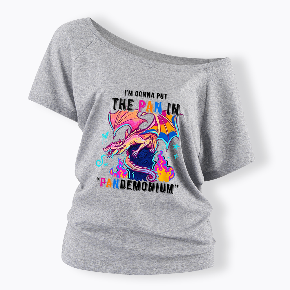 Dragon Pansexual Pride Off Shoulder T-shirt
