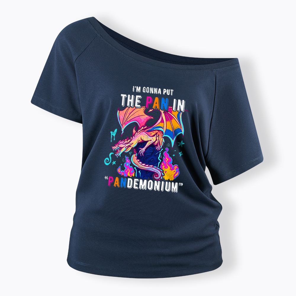 Dragon Pansexual Pride Off Shoulder T-shirt