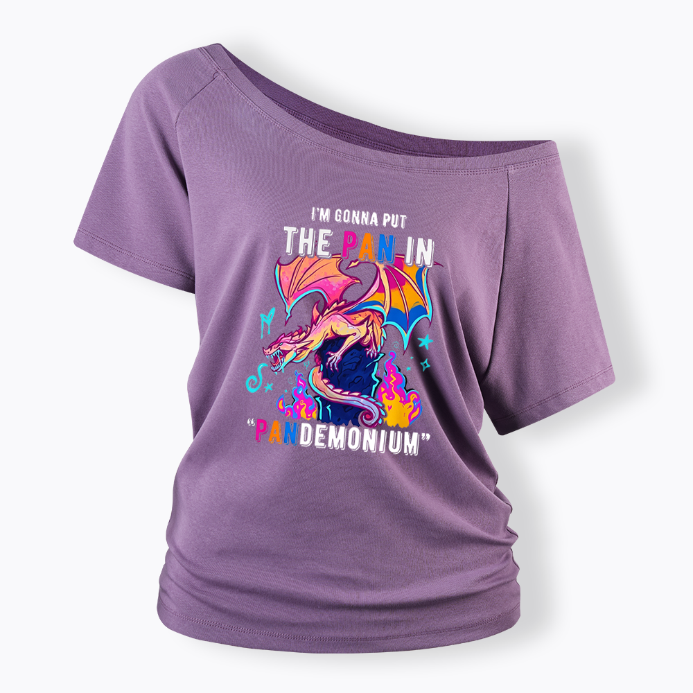 Dragon Pansexual Pride Off Shoulder T-shirt