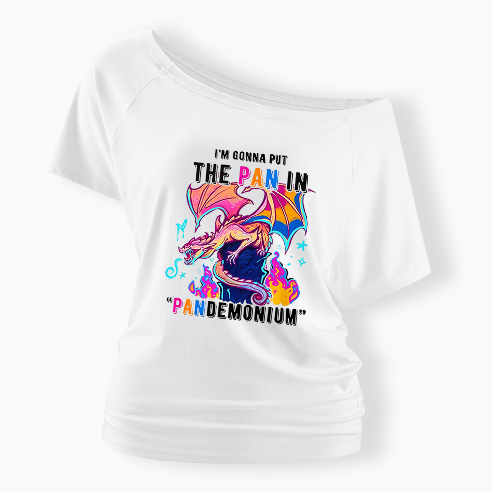 Dragon Pansexual Pride Off Shoulder T-shirt