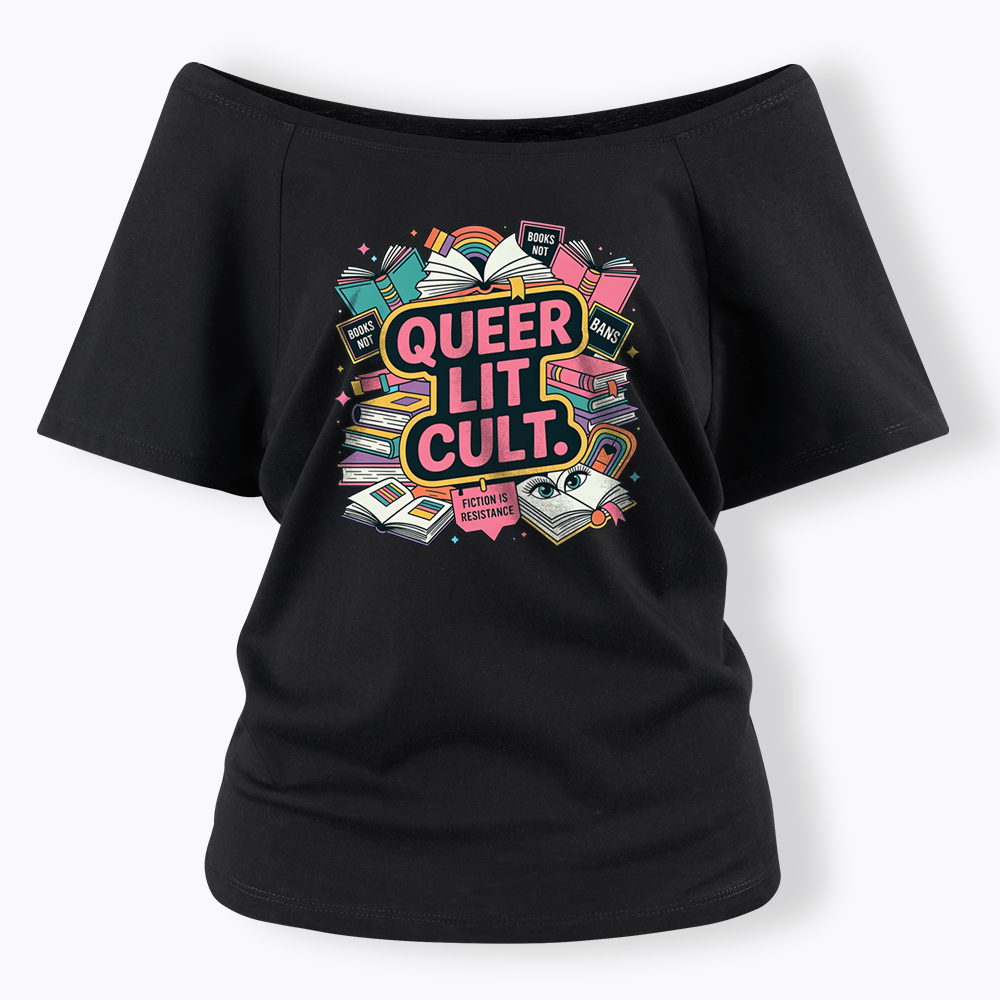Queer Bookish Off Shoulder T-shirt
