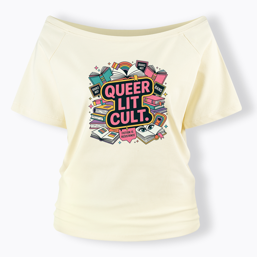 Queer Bookish Off Shoulder T-shirt