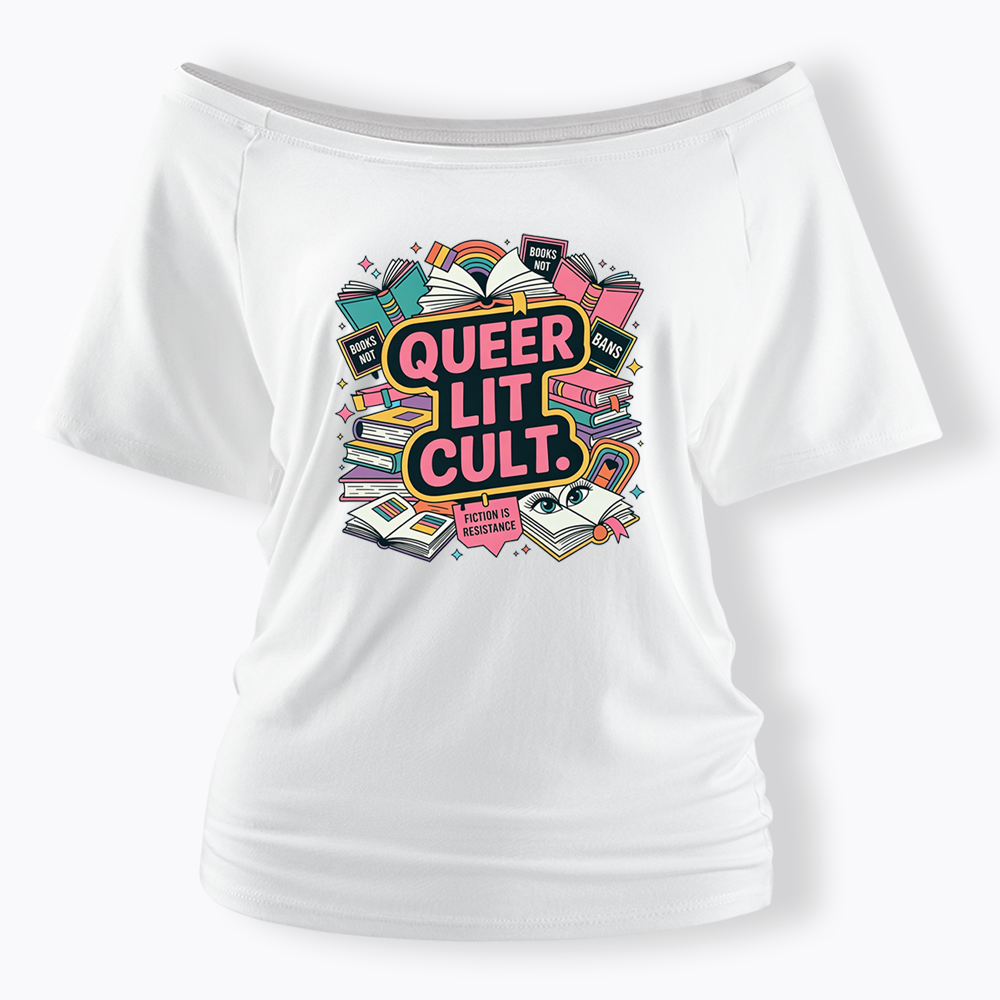 Queer Bookish Off Shoulder T-shirt