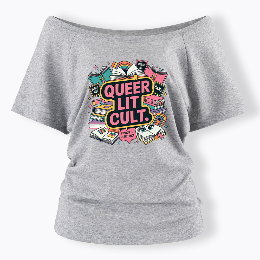 Queer Bookish Off Shoulder T-shirt