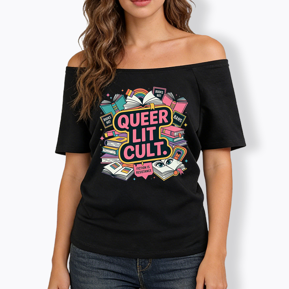 Queer Bookish Off Shoulder T-shirt
