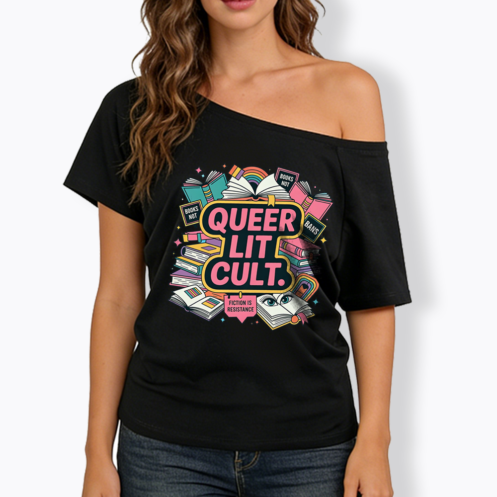 Queer Bookish Off Shoulder T-shirt