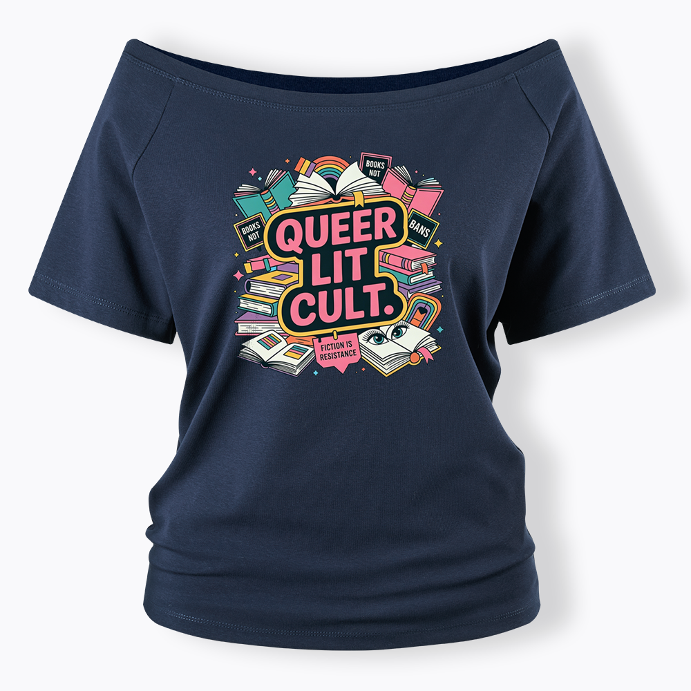 Queer Bookish Off Shoulder T-shirt