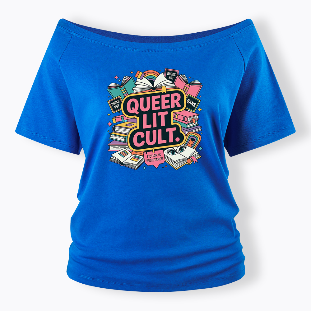 Queer Bookish Off Shoulder T-shirt