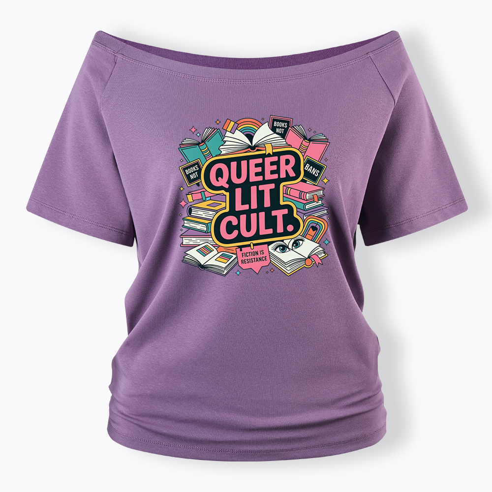 Queer Bookish Off Shoulder T-shirt