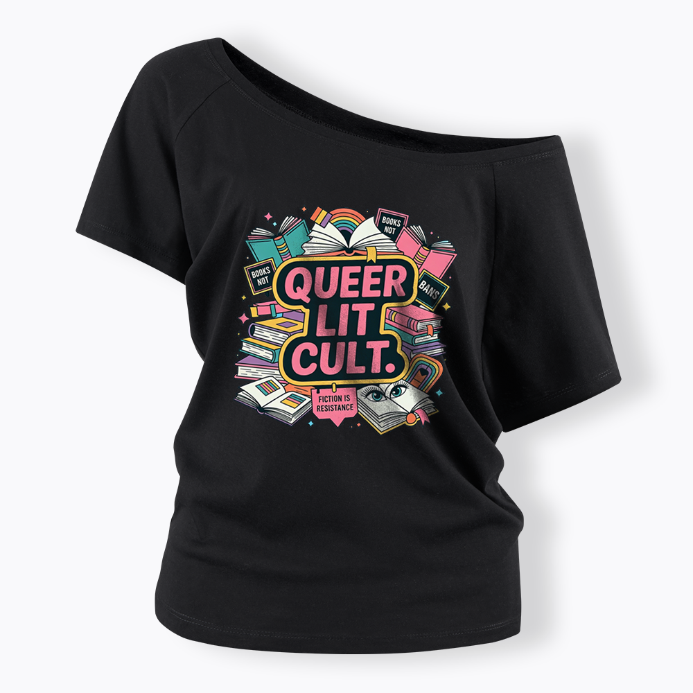 Queer Bookish Off Shoulder T-shirt