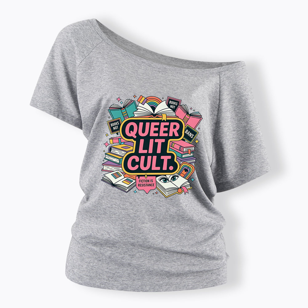 Queer Bookish Off Shoulder T-shirt