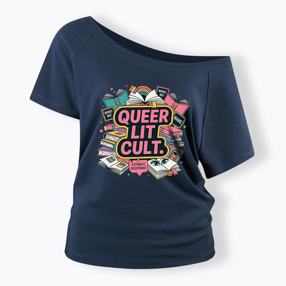 Queer Bookish Off Shoulder T-shirt