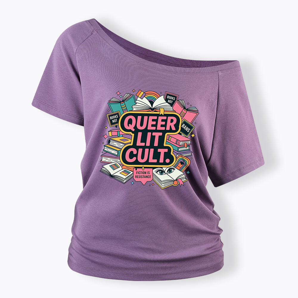 Queer Bookish Off Shoulder T-shirt