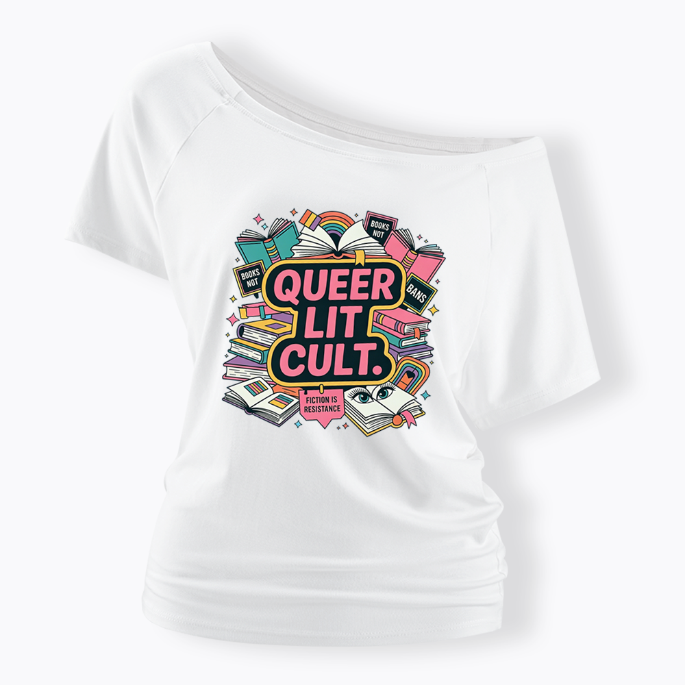 Queer Bookish Off Shoulder T-shirt