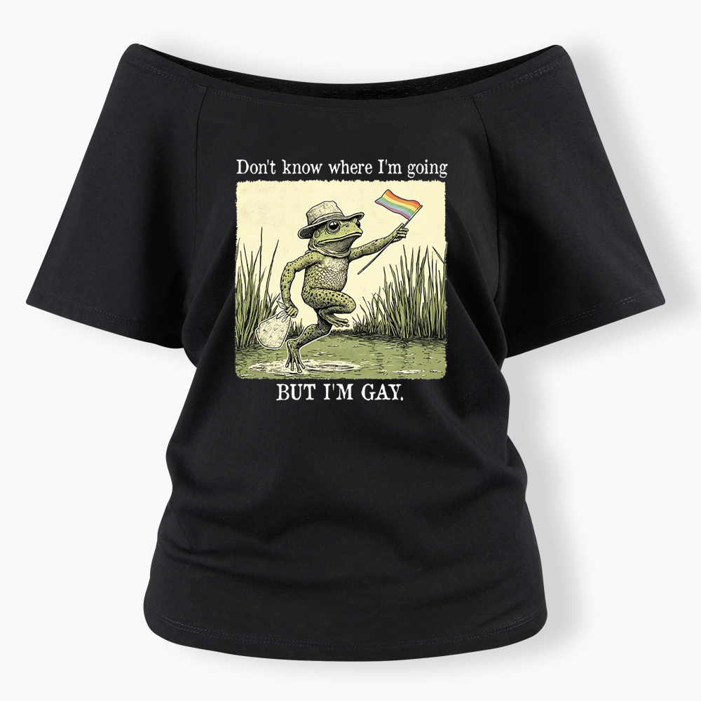Don't know where I'm going Off Shoulder T-shirt