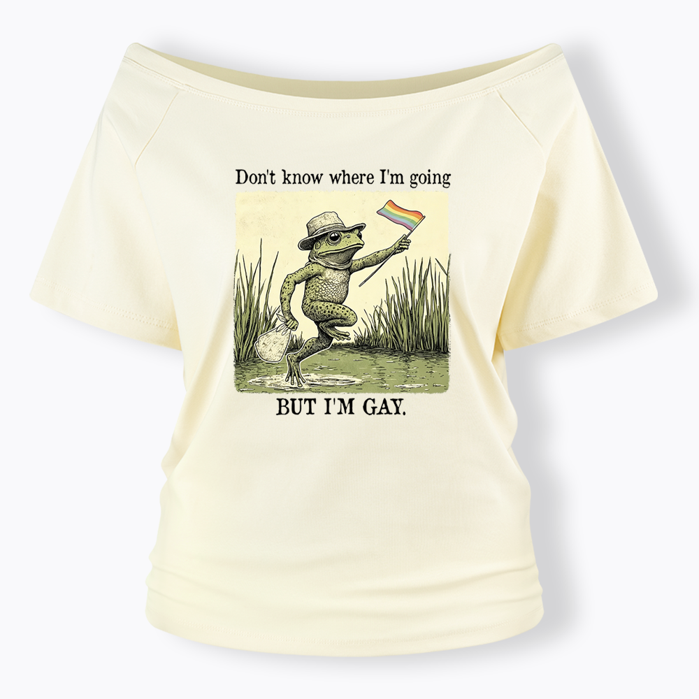 Don't know where I'm going Off Shoulder T-shirt