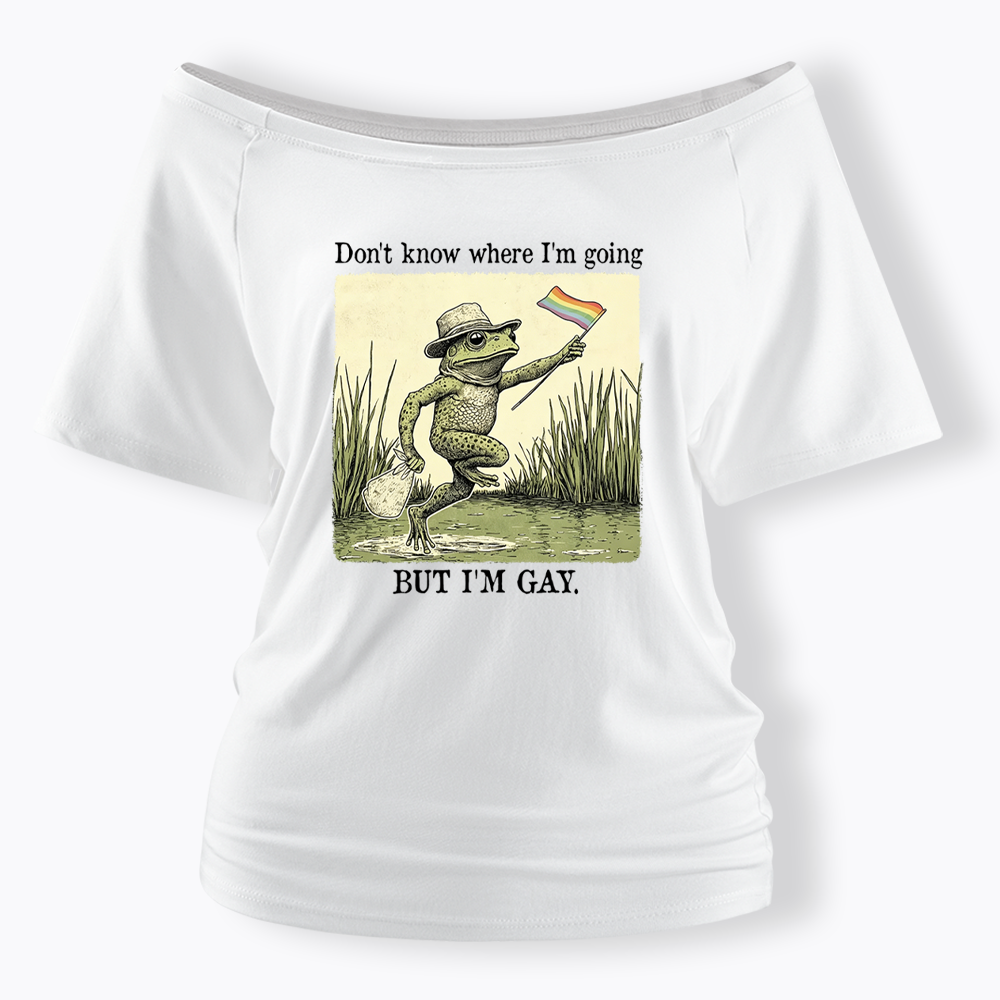 Don't know where I'm going Off Shoulder T-shirt