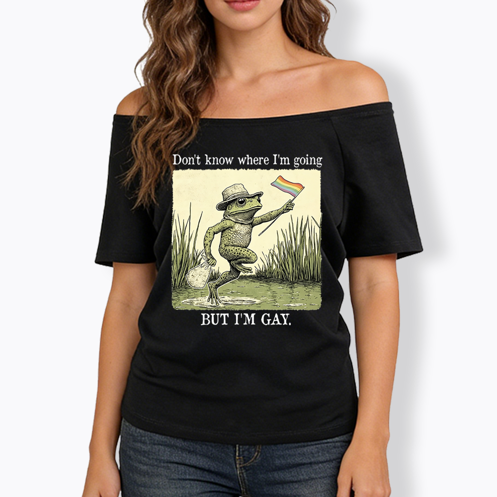 Don't know where I'm going Off Shoulder T-shirt