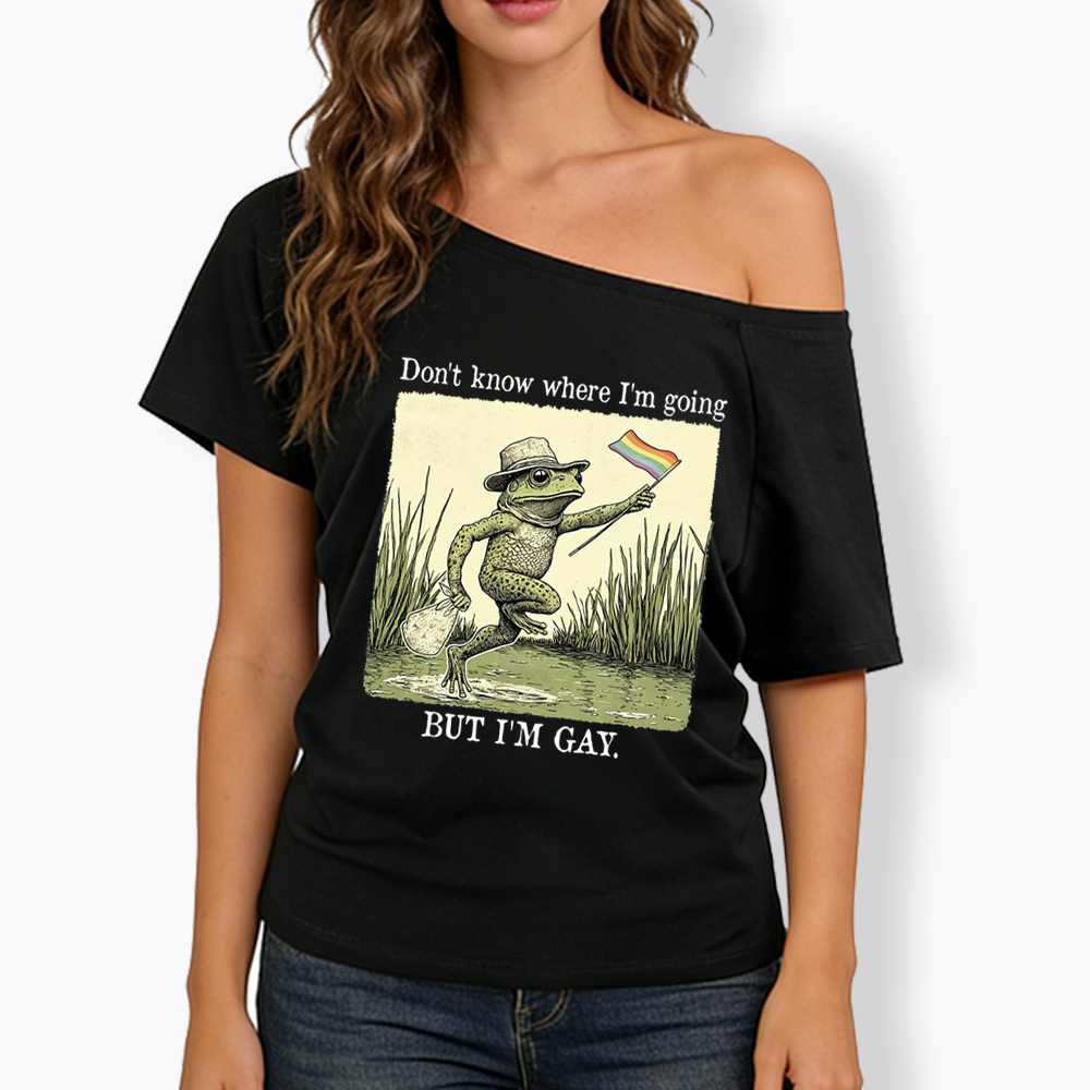 Don't know where I'm going Off Shoulder T-shirt