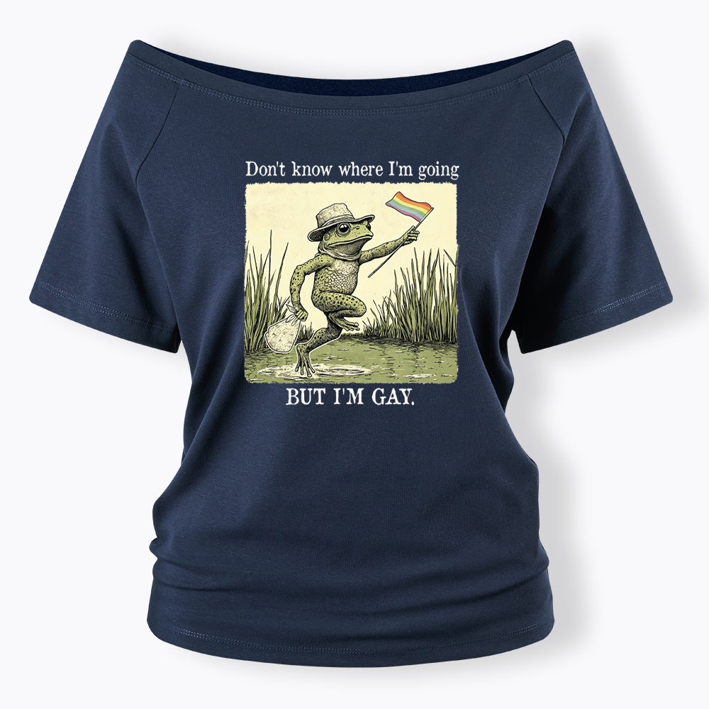 Don't know where I'm going Off Shoulder T-shirt