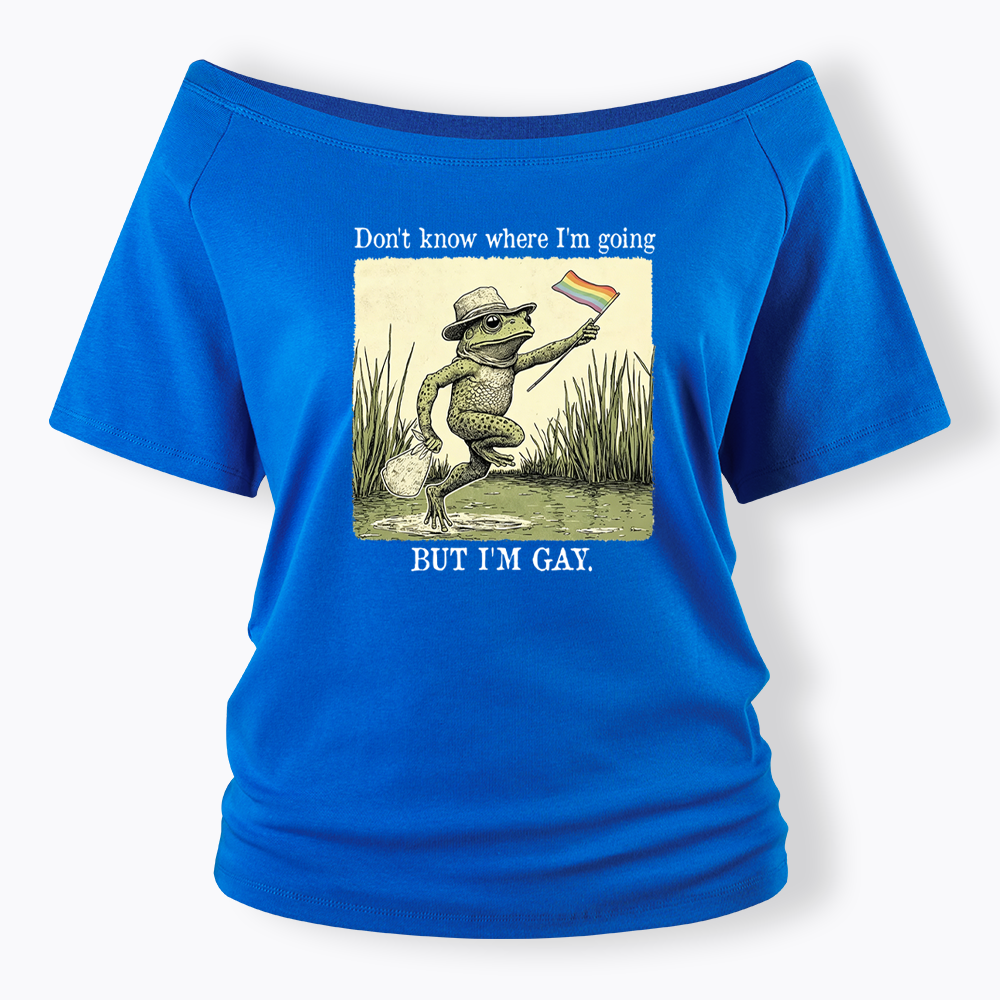 Don't know where I'm going Off Shoulder T-shirt