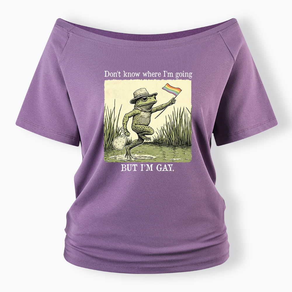 Don't know where I'm going Off Shoulder T-shirt