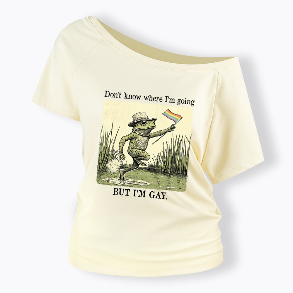 Don't know where I'm going Off Shoulder T-shirt