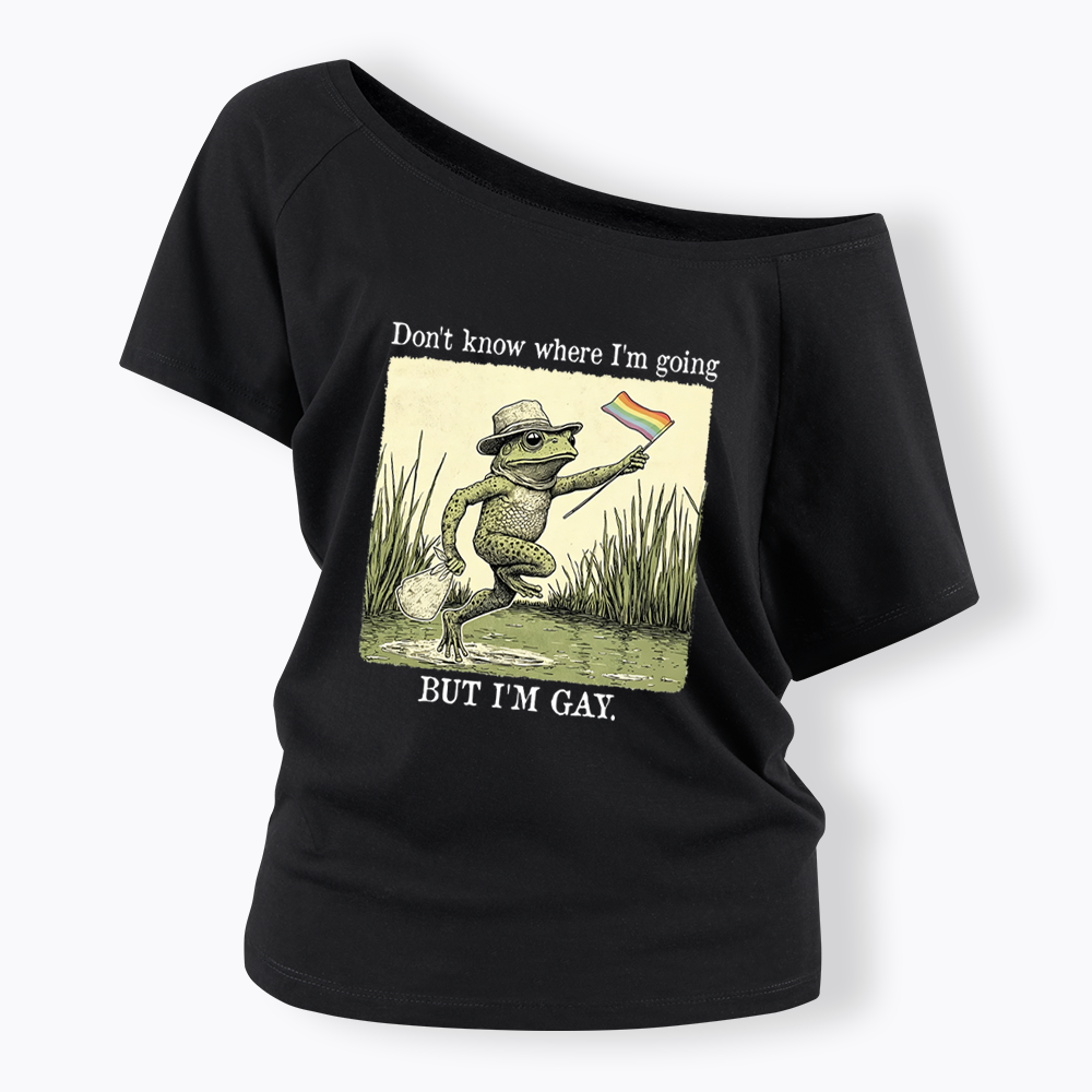 Don't know where I'm going Off Shoulder T-shirt