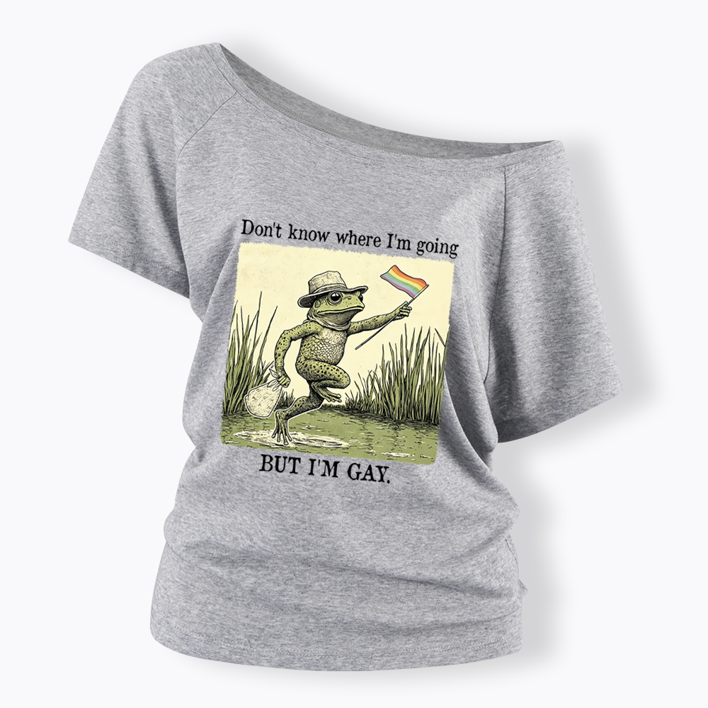 Don't know where I'm going Off Shoulder T-shirt