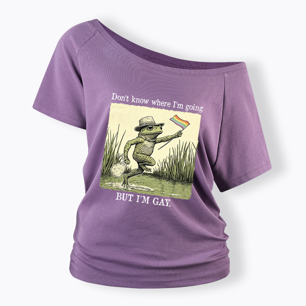 Don't know where I'm going Off Shoulder T-shirt