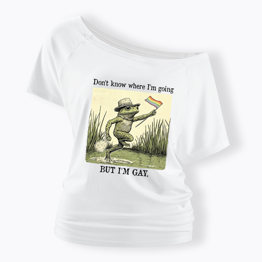 Don't know where I'm going Off Shoulder T-shirt