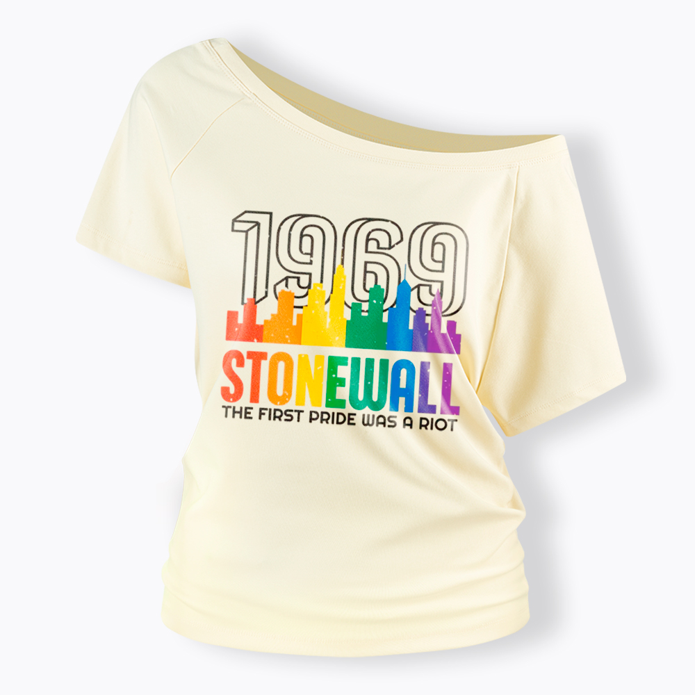 The first Pride Was a Riot Shirt EST 1969 Off Shoulder T-Shirt