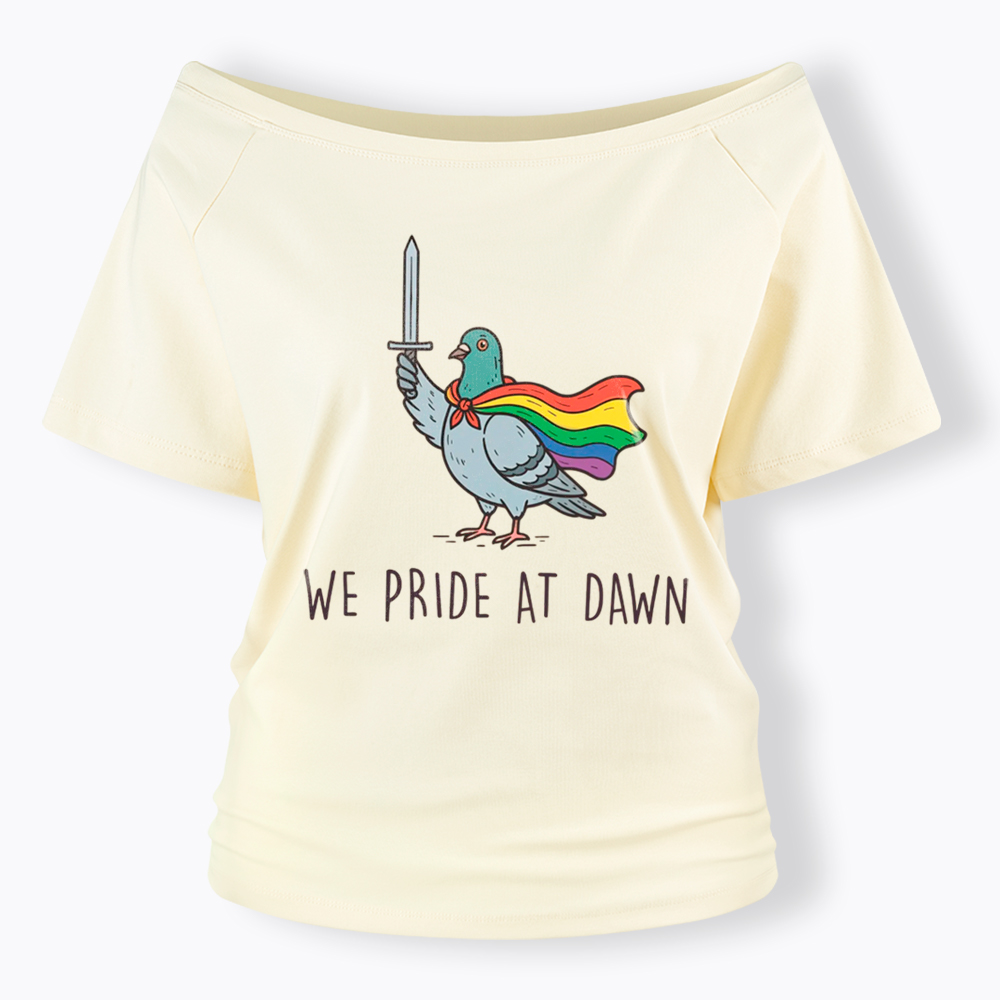 We Pride At Dawn Off Shoulder T-Shirt