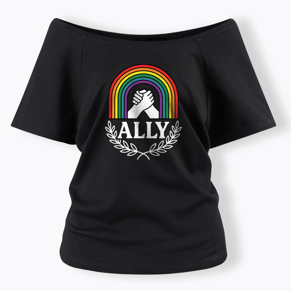 Lgbtq Ally Off Shoulder T-shirt