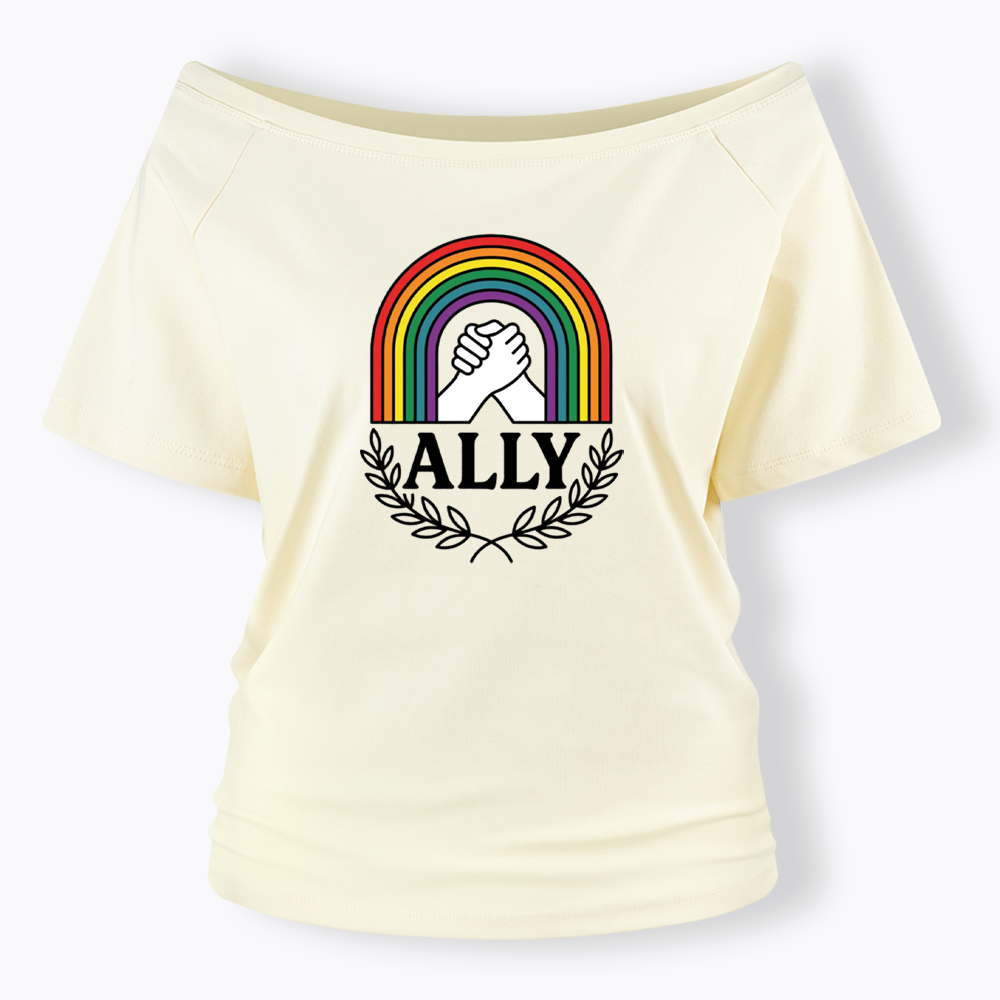 Lgbtq Ally Off Shoulder T-shirt