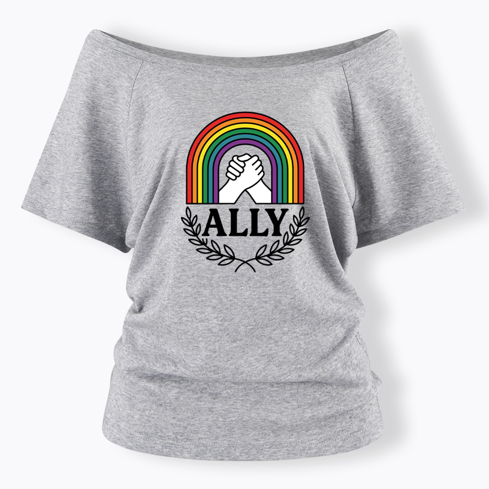Lgbtq Ally Off Shoulder T-shirt