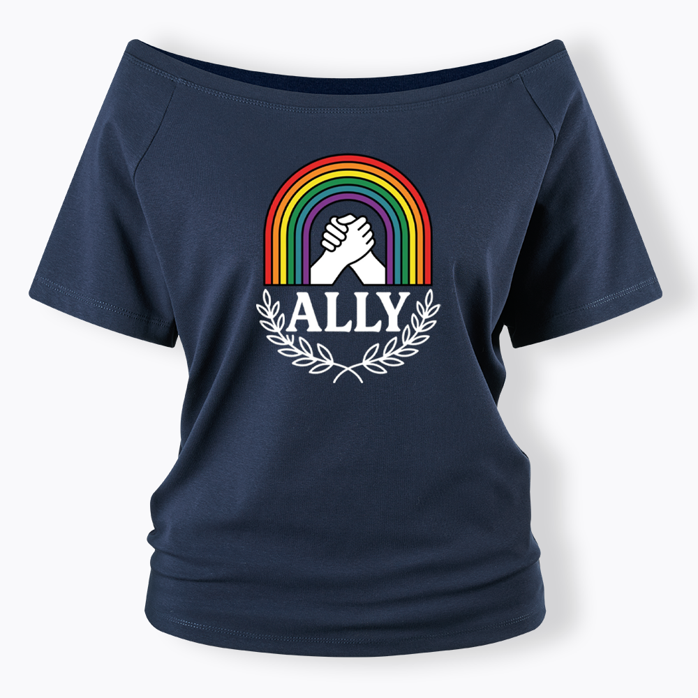 Lgbtq Ally Off Shoulder T-shirt