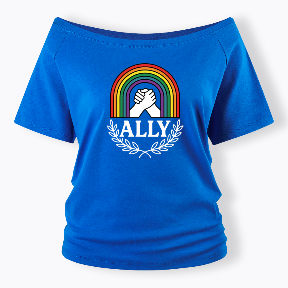 Lgbtq Ally Off Shoulder T-shirt
