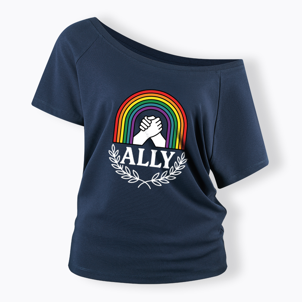 Lgbtq Ally Off Shoulder T-shirt