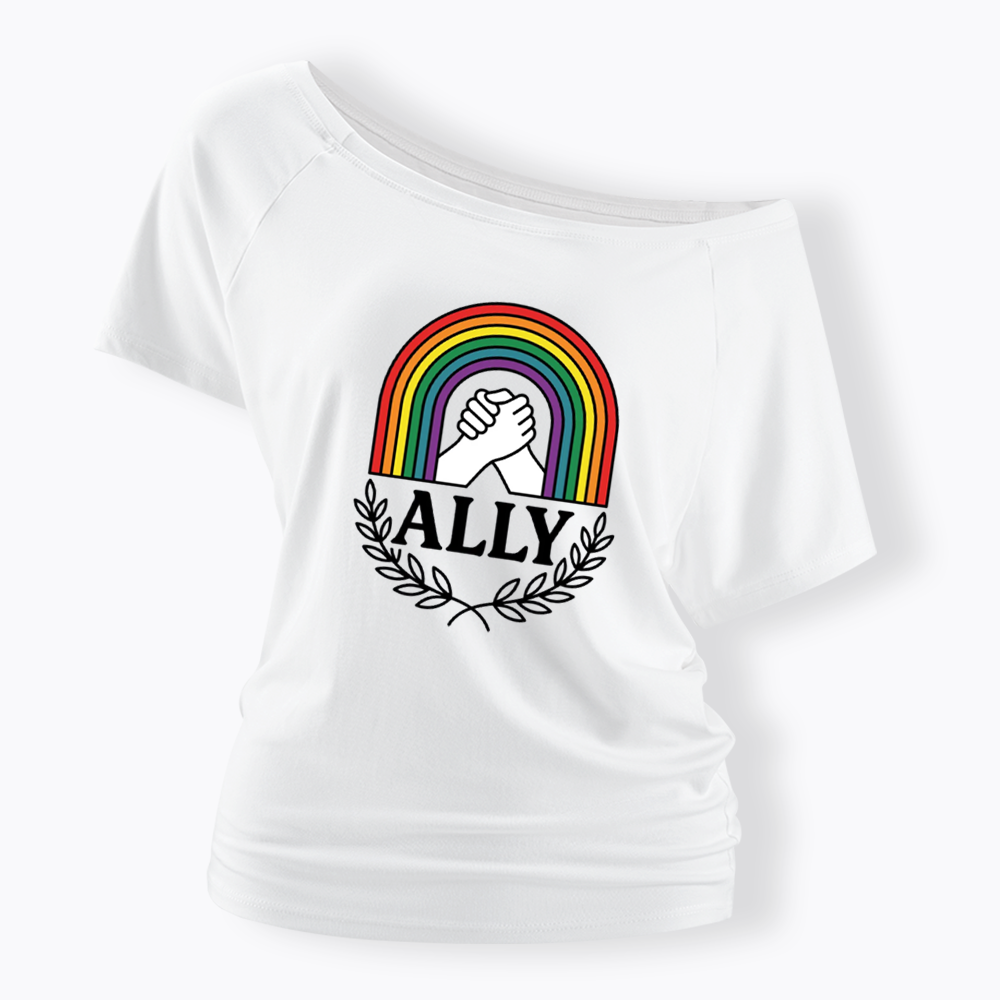 Lgbtq Ally Off Shoulder T-shirt