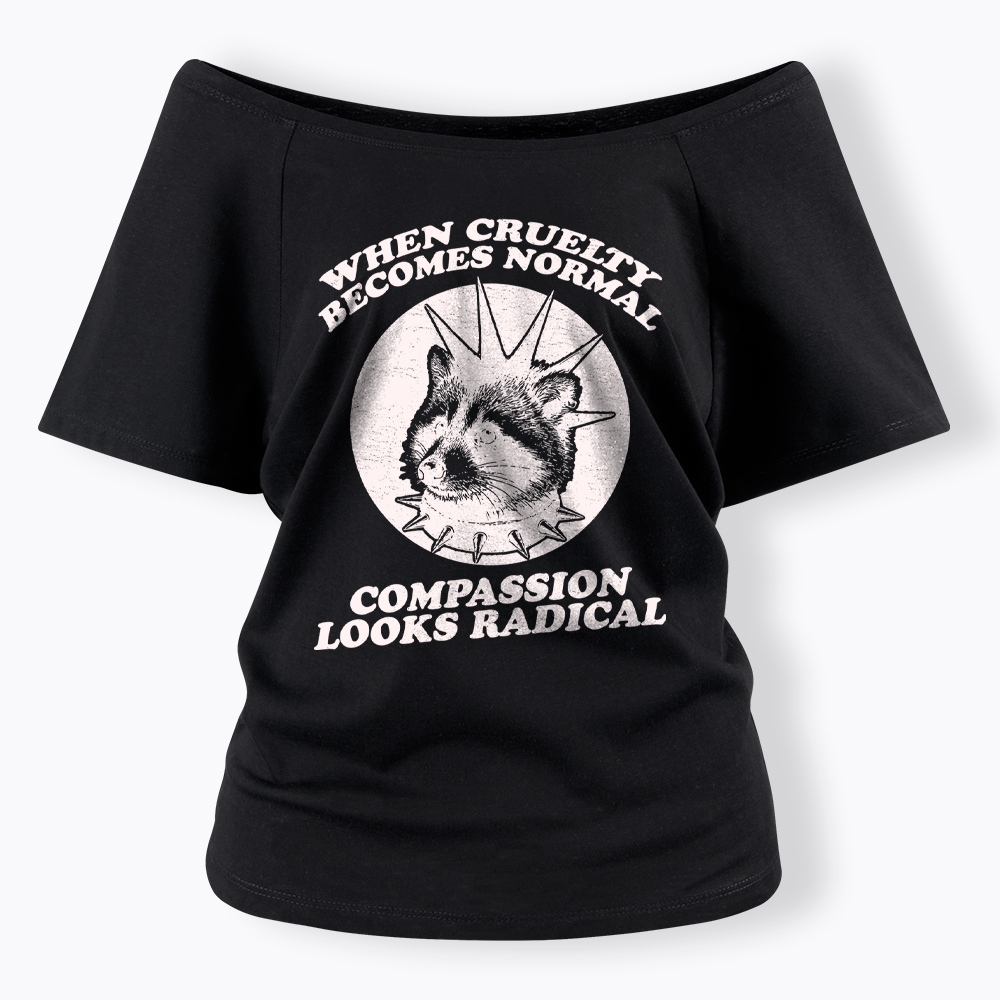 Feral Resistance Political Activist Off Shoulder T-Shirt