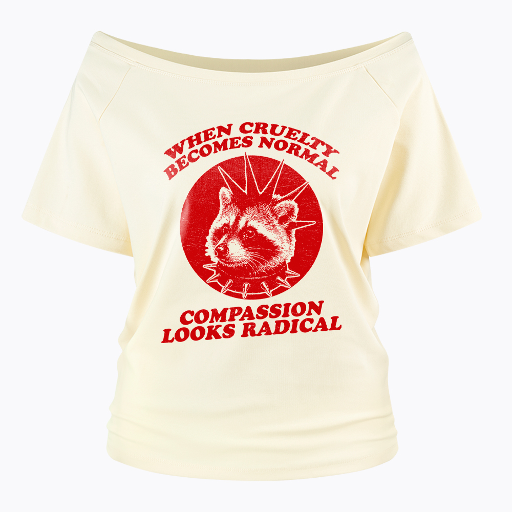Feral Resistance Political Activist Off Shoulder T-Shirt