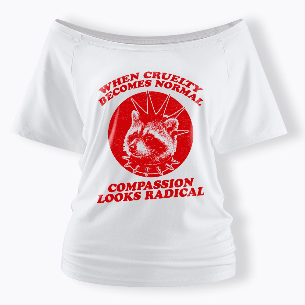 Feral Resistance Political Activist Off Shoulder T-Shirt