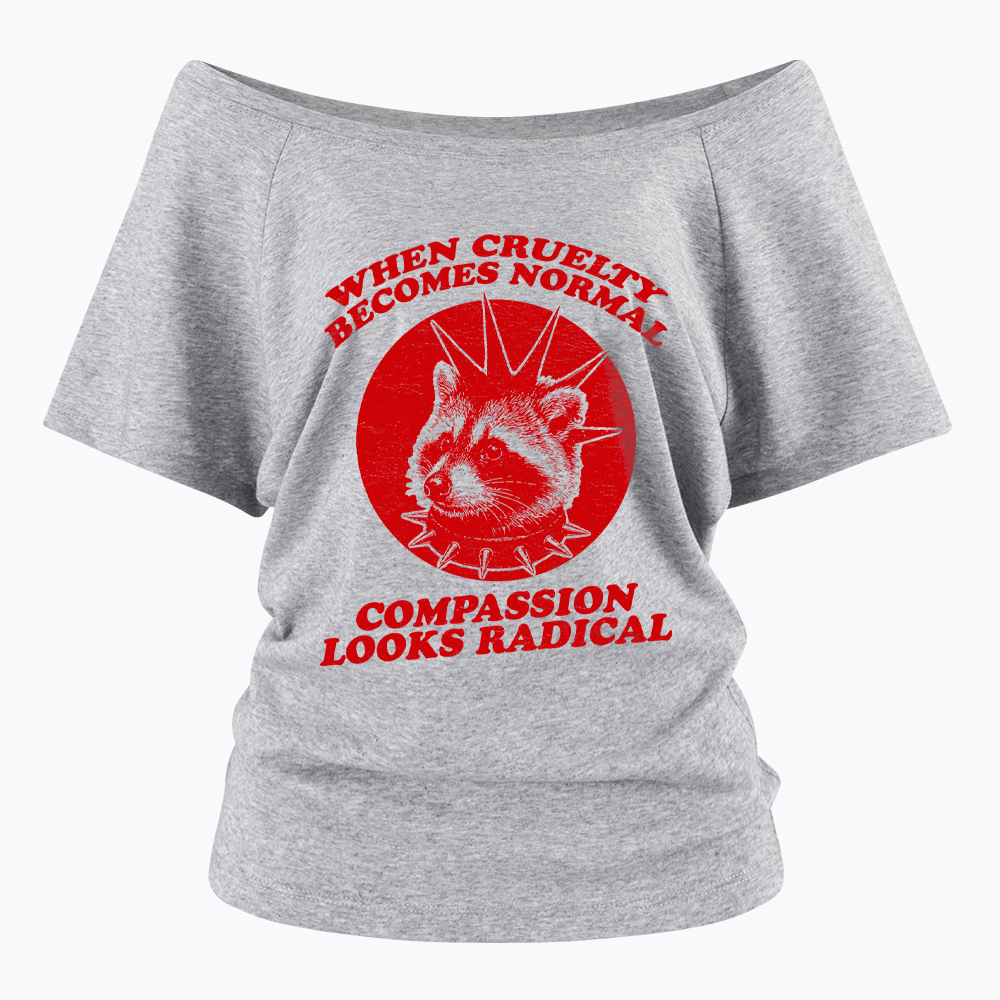 Feral Resistance Political Activist Off Shoulder T-Shirt