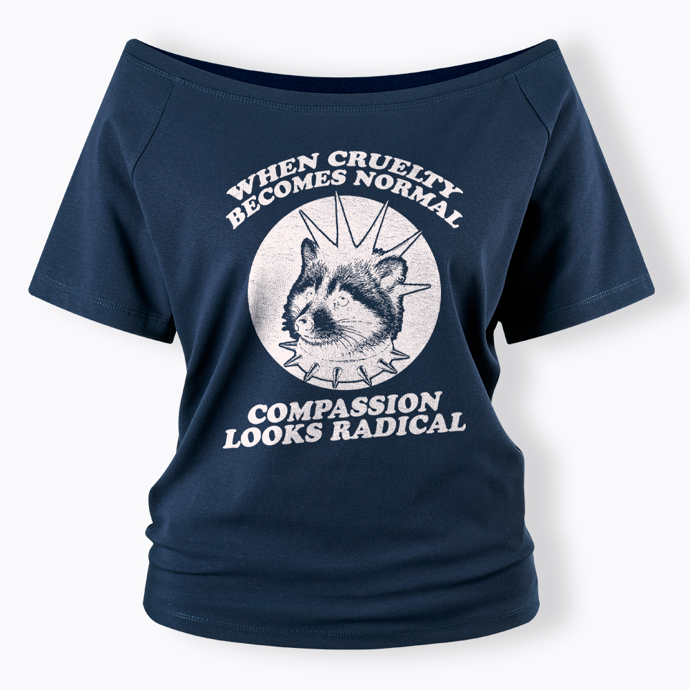 Feral Resistance Political Activist Off Shoulder T-Shirt