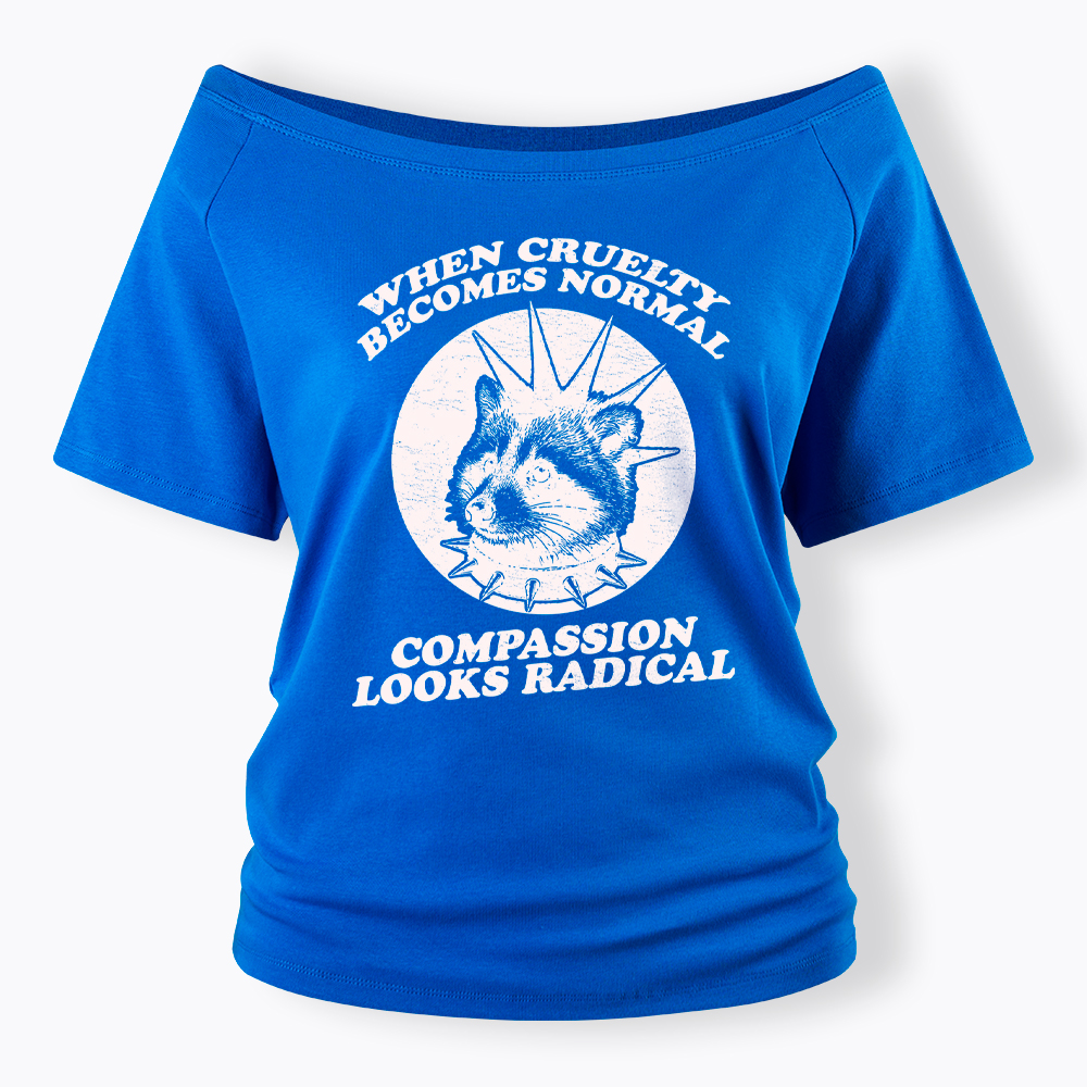 Feral Resistance Political Activist Off Shoulder T-Shirt