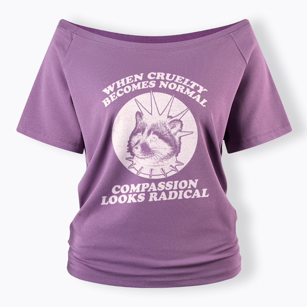 Feral Resistance Political Activist Off Shoulder T-Shirt