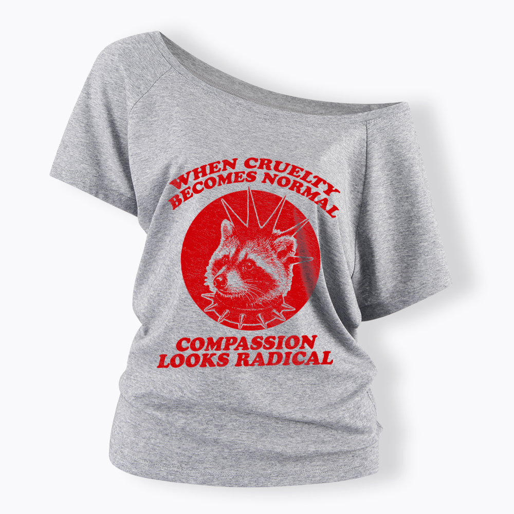 Feral Resistance Political Activist Off Shoulder T-Shirt
