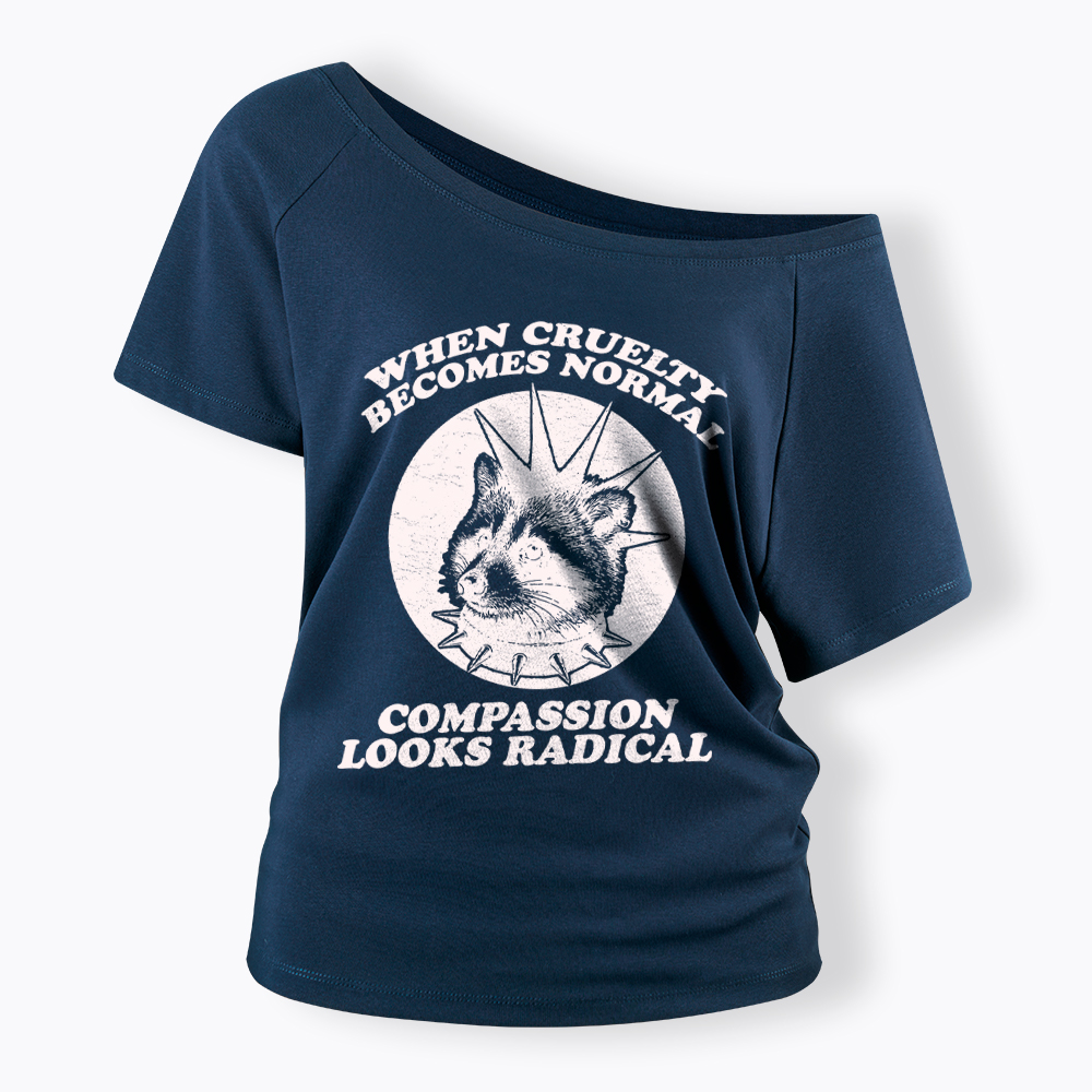 Feral Resistance Political Activist Off Shoulder T-Shirt